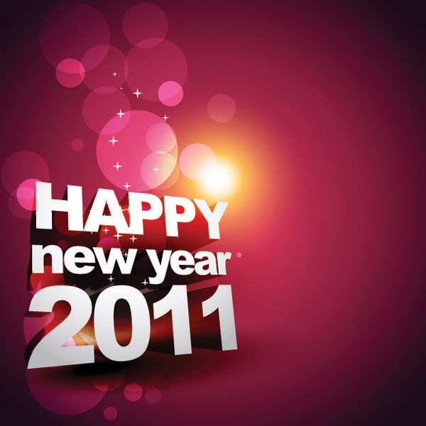 free vector Happy new year 2011 background vector